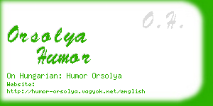 orsolya humor business card